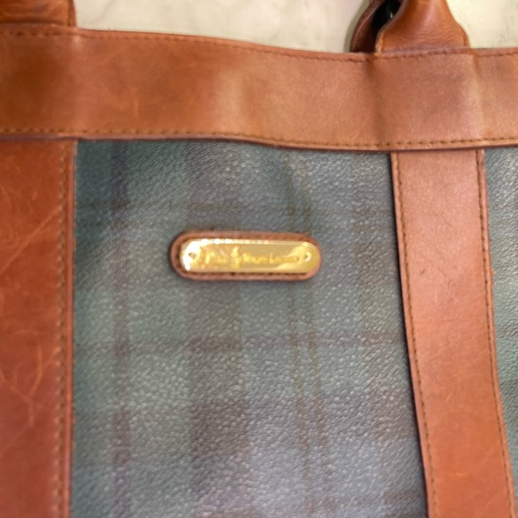Ralph Lauren Green and Brown Tote Bag - Picture 15 of 15